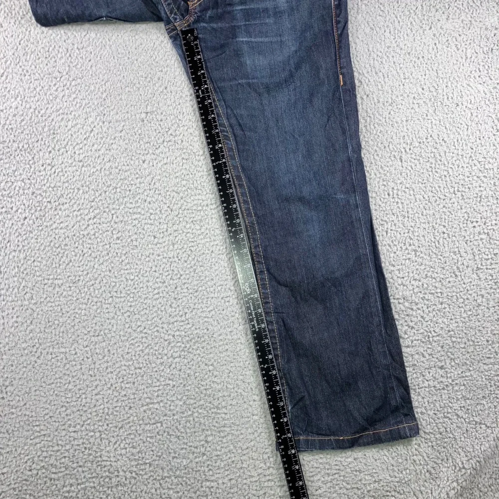 VTG True Religion Bootcut Jeans Men 31 Blue Logo Flap Pocket USA Fit‎ 32x28